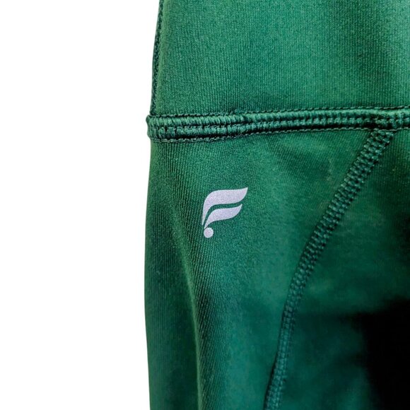 On-the-Go PowerHold Fabletics High-waisted, leggings with pockets, Green, XS - Picture 3 of 4